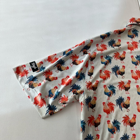 Waggle Golf Polo Feelin Cocky Rooster Performance Shirt Men’s Size XL - Picture 11 of 15